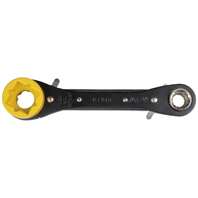 Klein Tools KT155T 6-in-1 Lineman's Ratcheting Wrench from Columbia Safety