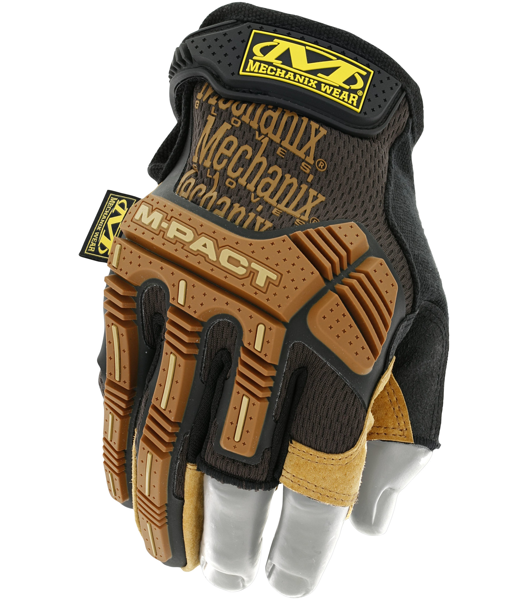 Mechanix Wear Leather M-Pact Fingerless Framer Gloves from Columbia Safety