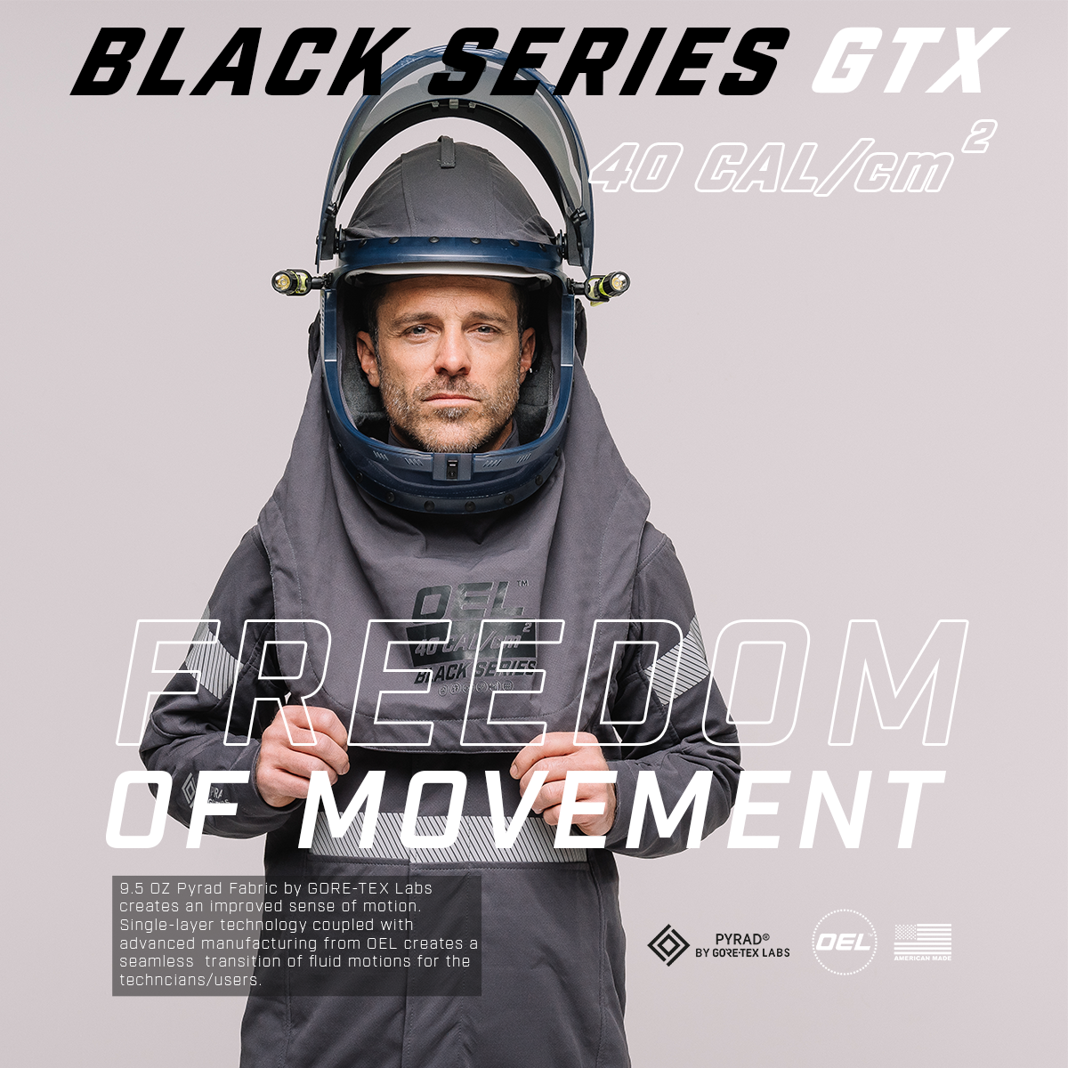 40 Cal Black Series Lift Front Hood from Columbia Safety