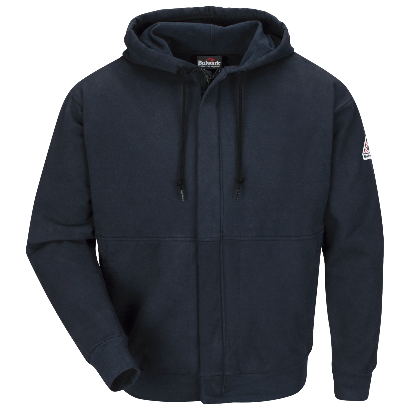 Bulwark Men's Fleece Navy Fire-Resistant Pullover Hooded Sweatshirt from Columbia Safety