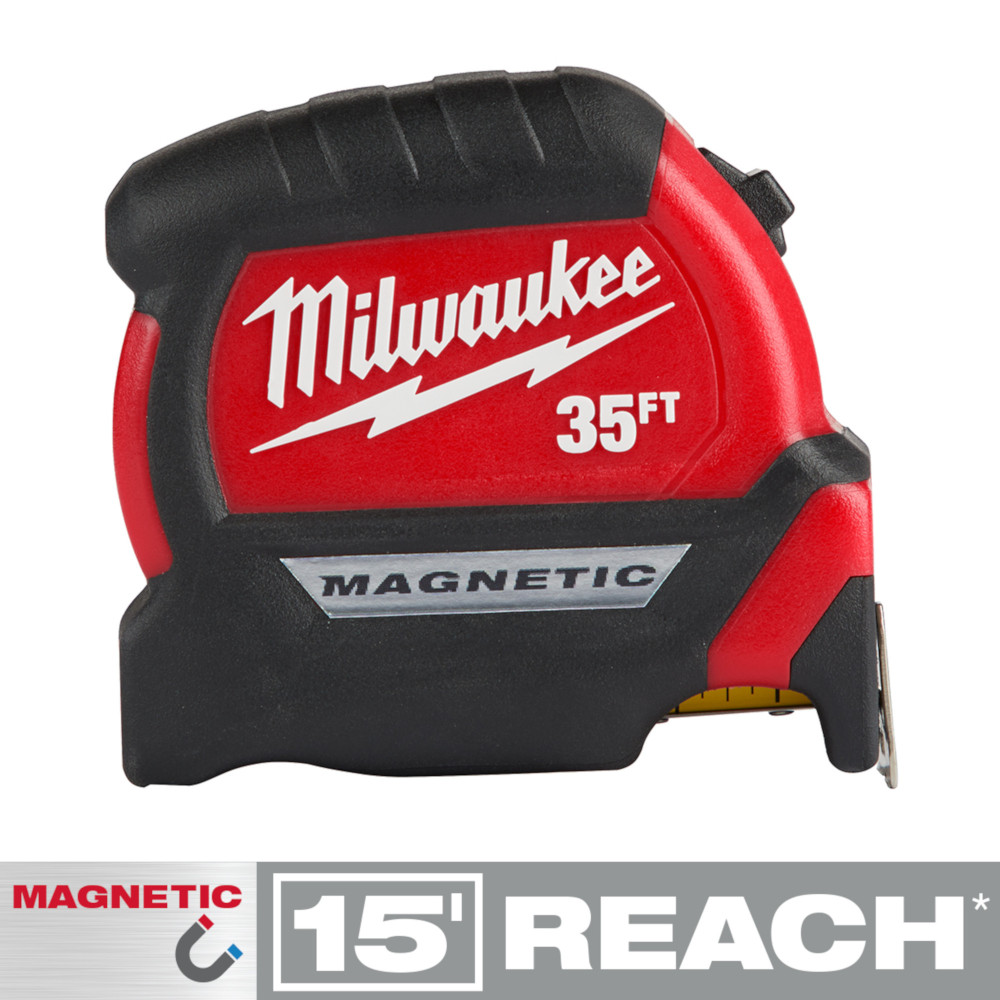 Milwaukee 35ft Compact Wide Blade Magnetic Tape Measure from Columbia Safety