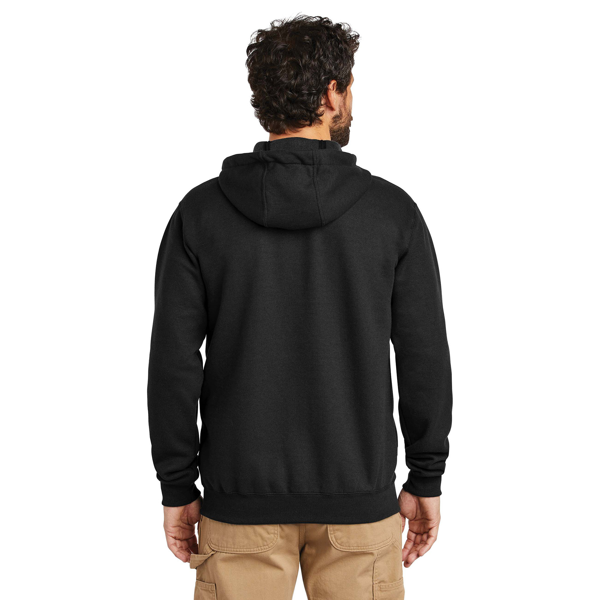 Carhartt K122 Midweight Hooded Zip-Front Black Sweatshirt from Columbia Safety