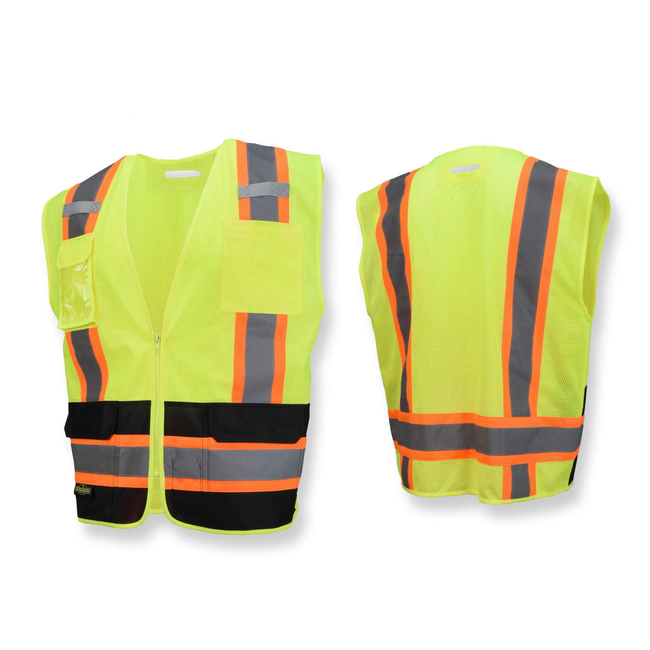 Radians SV6B Two Tone Surveyor Type R Class 2 Safety Vest - Hi-Vis Green / Black from Columbia Safety
